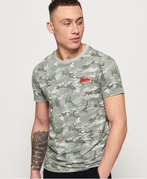 Superdry Orange Label Vintage Embroidery Férfi Pólók Camo | VPNLX3215